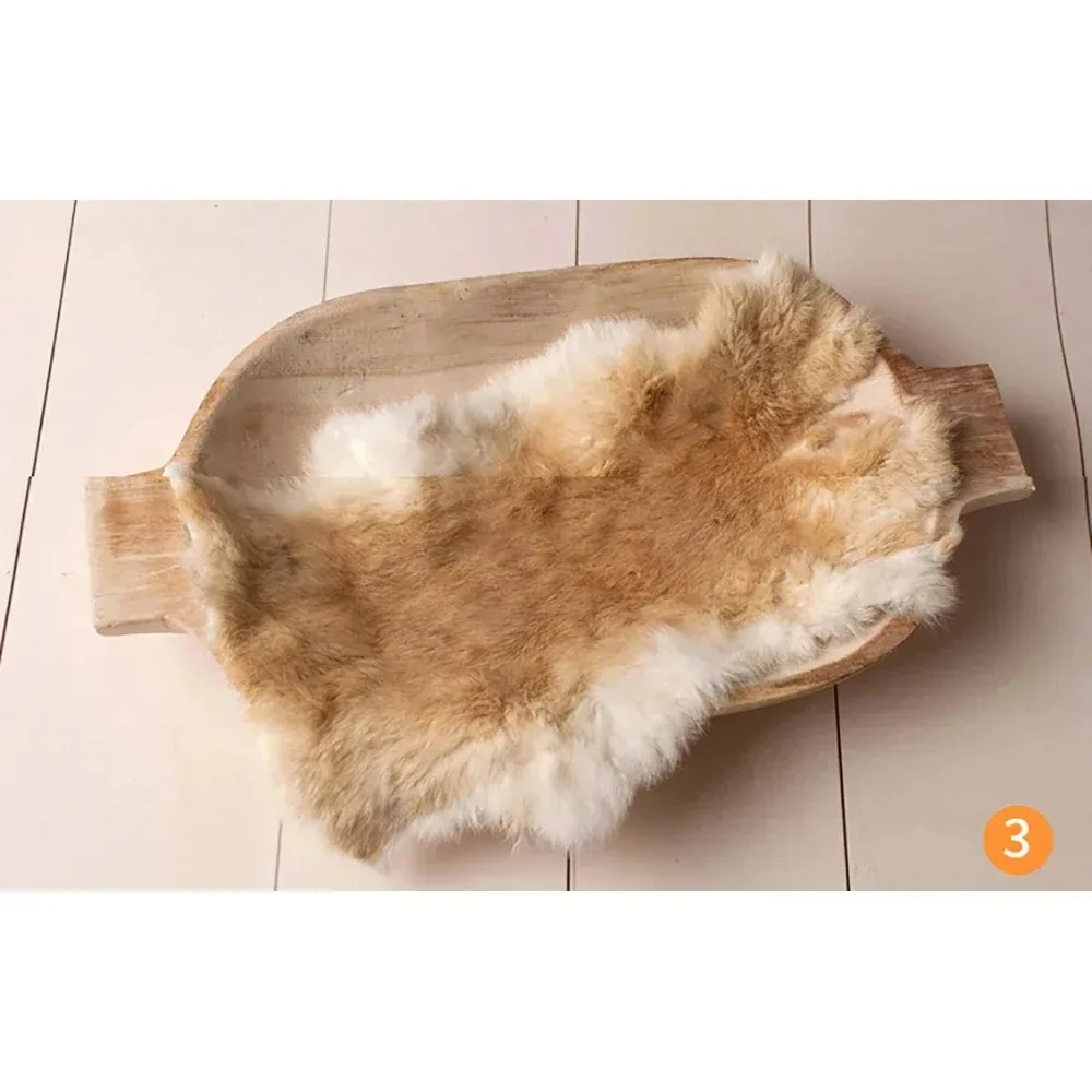 Newborn Photo Shooting Background Blanket For Baby Girl Birth Infant Accessory Winter Faux Rabbit Fur Newborn Photography Props