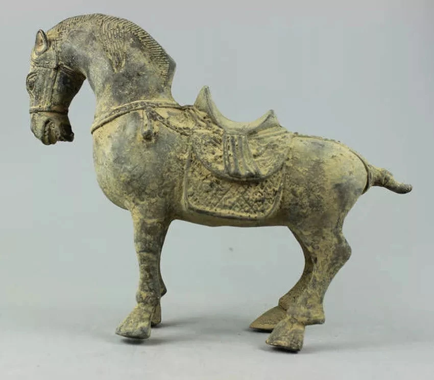 

Colección decorado viejo trabajo manual bronce caballo escultura estatua curación decoración medicinal 100% latón 20cm