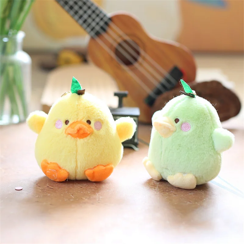 1PC Cute Fruit Duck Plush Doll Toy Pendant Keychain Backpack Hangings Ornaments Gifts