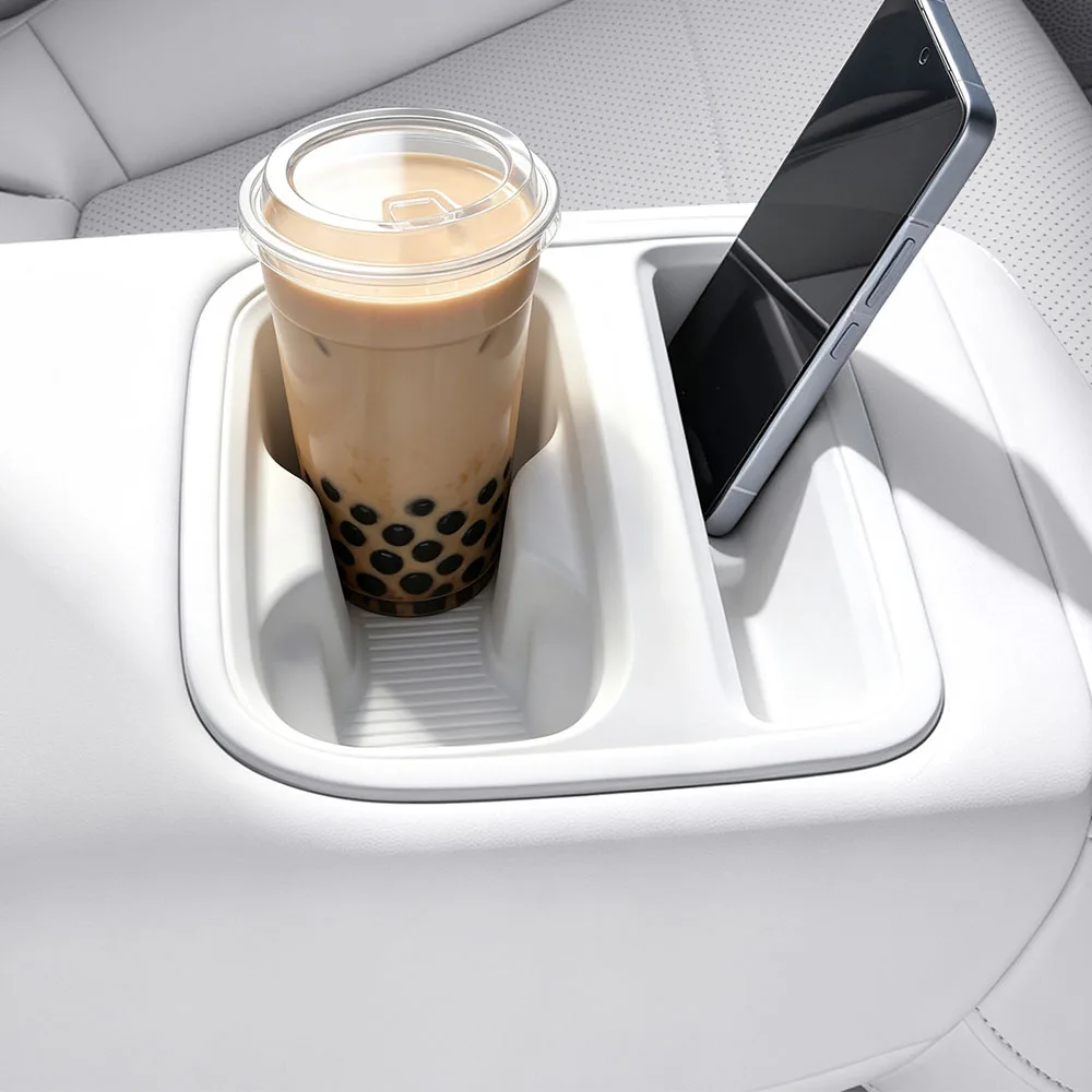 Fit For XPENG MONA L03 Rear armrest cup cushion Automotive Modification Supplies Silicone cup cover Waterproof stain-resistant
