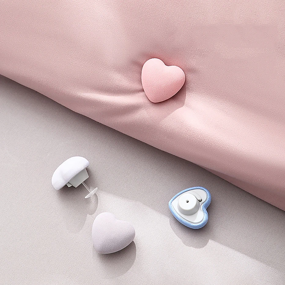 4/8pcs Duvet Cover Pins Soft Fabric Double Sided Fastener Clips for Quilt Blanket Cushions Comforter Holder with Buttons