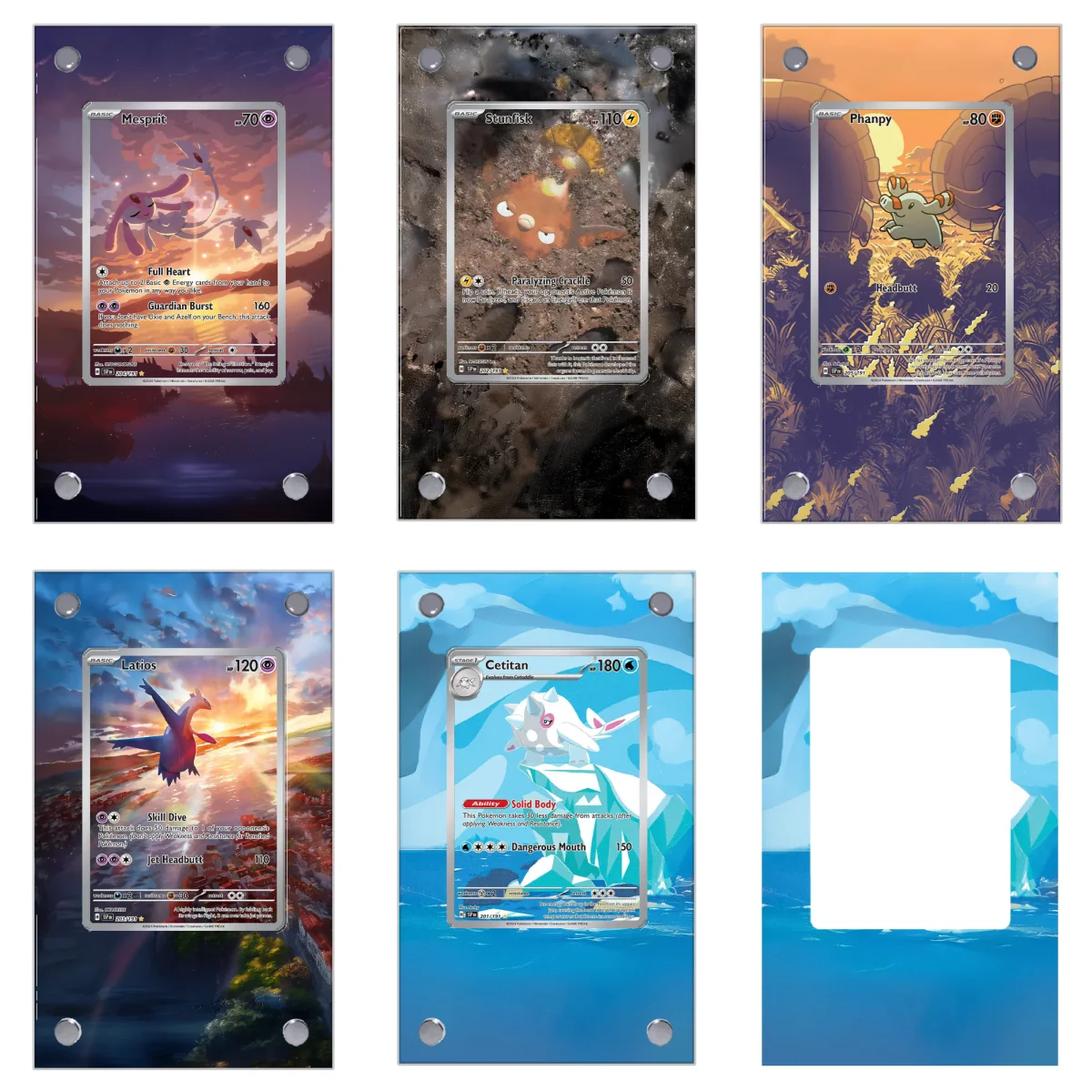 

Pokemon Mesprit Cetitan Latios Extended Art Display Case Collection Card Extended Painting Psa Anime Display Rack Excluding