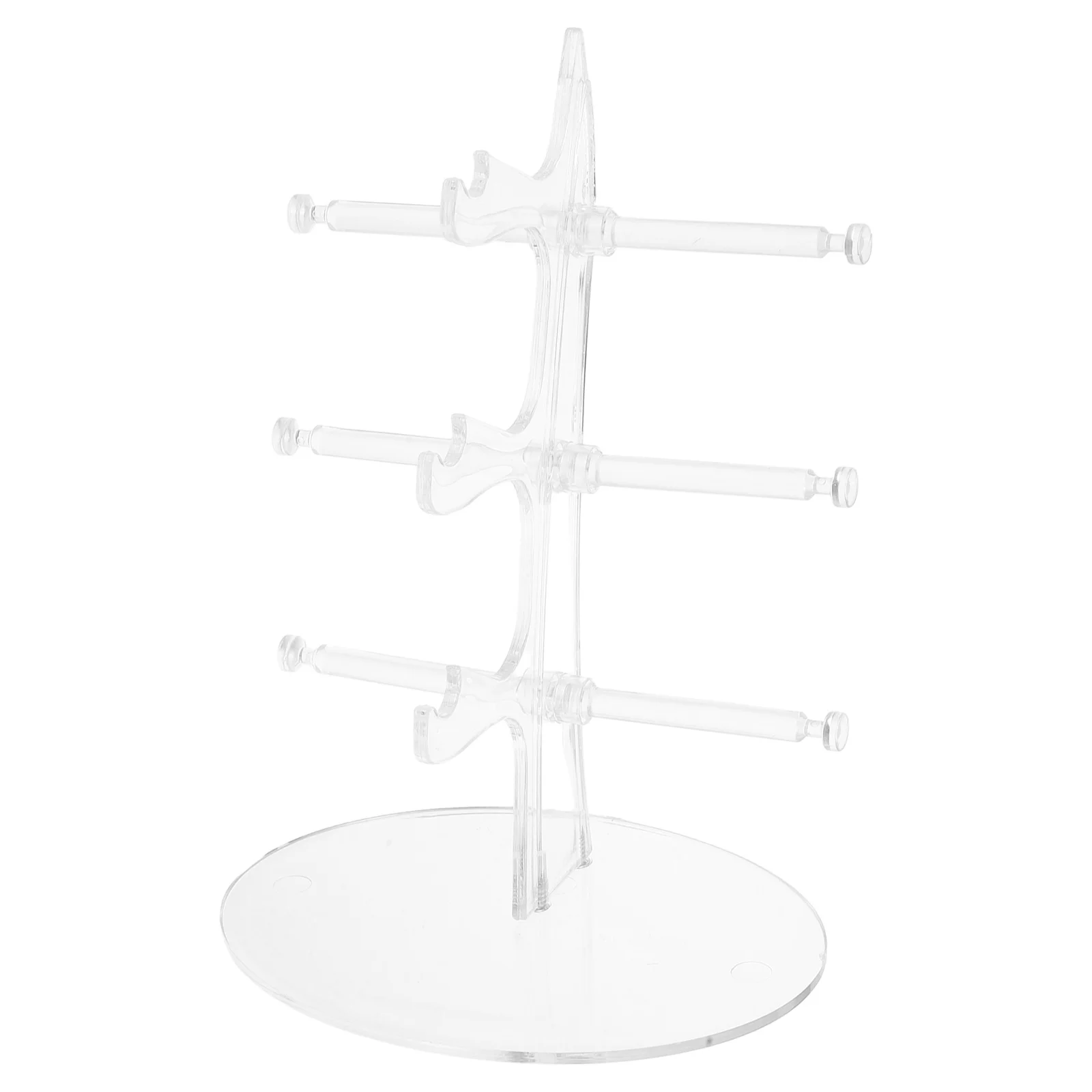 

Durable 3 Layers Sunglasses Display Rack Portable Desktop Organizer for Living Room Bedroom Showcase Plastic Desktop Organizer