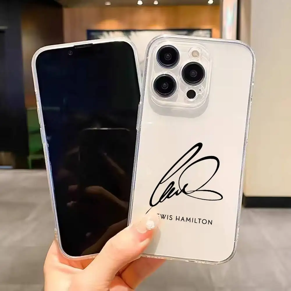 Lewis Hamilton 44  For iPhone 17 16 15 14 13 12 11 Mini Pro Max Plus Transparent Cover Phone Case
