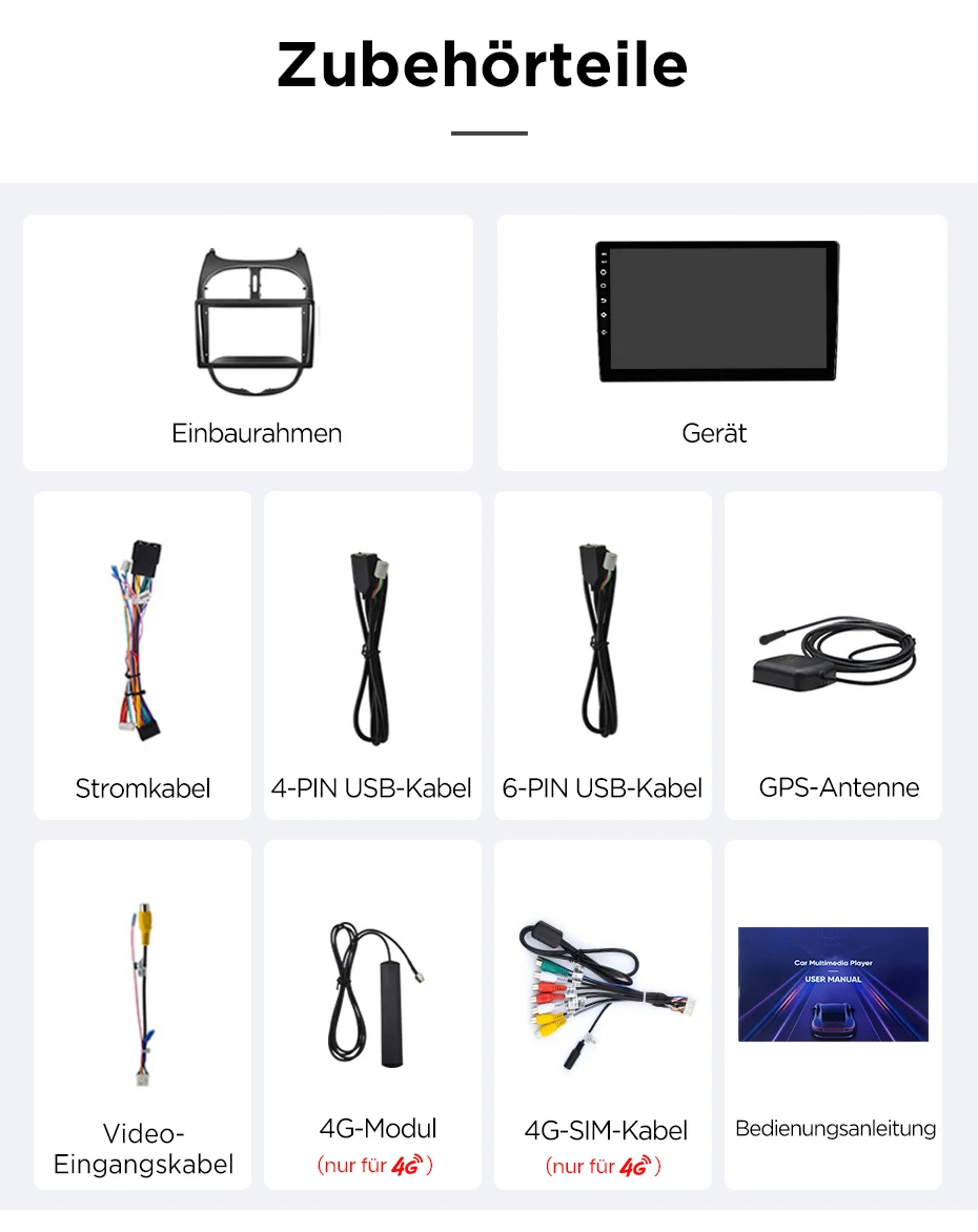 Junsun 9-Zoll Android 15 Autoradio für Peugeot 206 206CC 206SW 2000-2008, kabelloses Apple CarPlay, Auto-IPS-Bildschirm, Stereo-Multimedia-Videoplayer, intelligente Fahrzeugsysteme, 2-DIN-Autoradio-Haupteinheit, GPS-Navigation, BT, 4G, WLAN, FM, AM, DSP, RDS, SWC, DAB+ – Detail 26