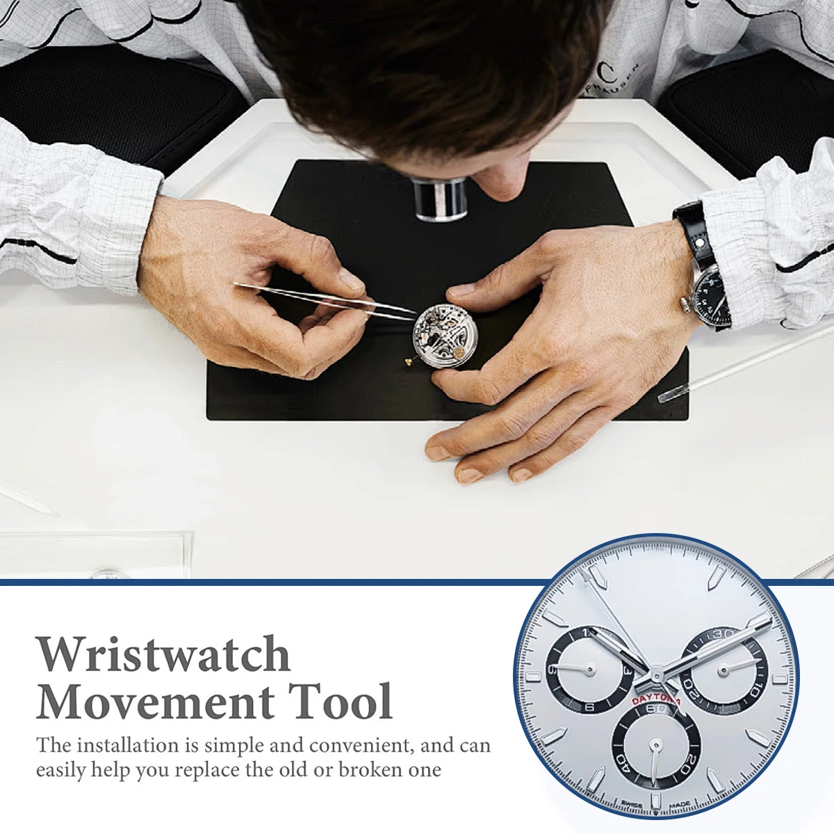 Watch Hands Green Luminous for VK63 Modified Watch Hand Multifunctional Timing Running Seconds for Movement Accessories