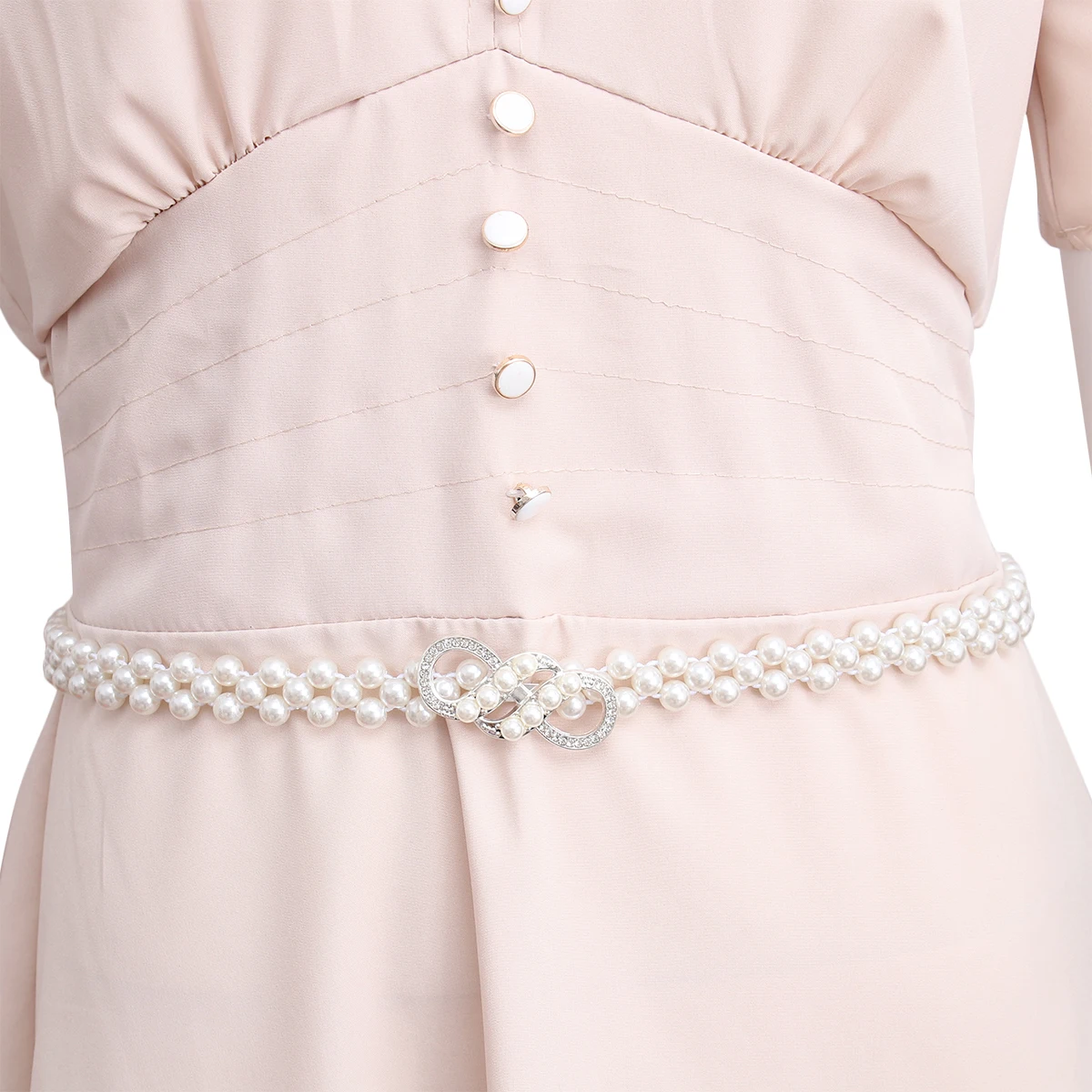 

Pearl Diamond Waist Chain Belt Lightweight Durable Alloy Elegant Beach Dress Belt Waist Chain Rhinestone Woman
