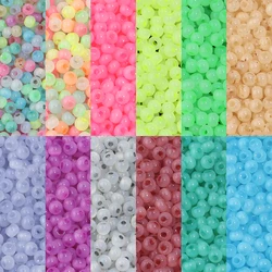 500Pcs 4mm Czech Cat Eye Glass Seed Beads Colorful Charm Spacer Round Beads For DIY Bracelet Earring Jewelry Making Wholesale