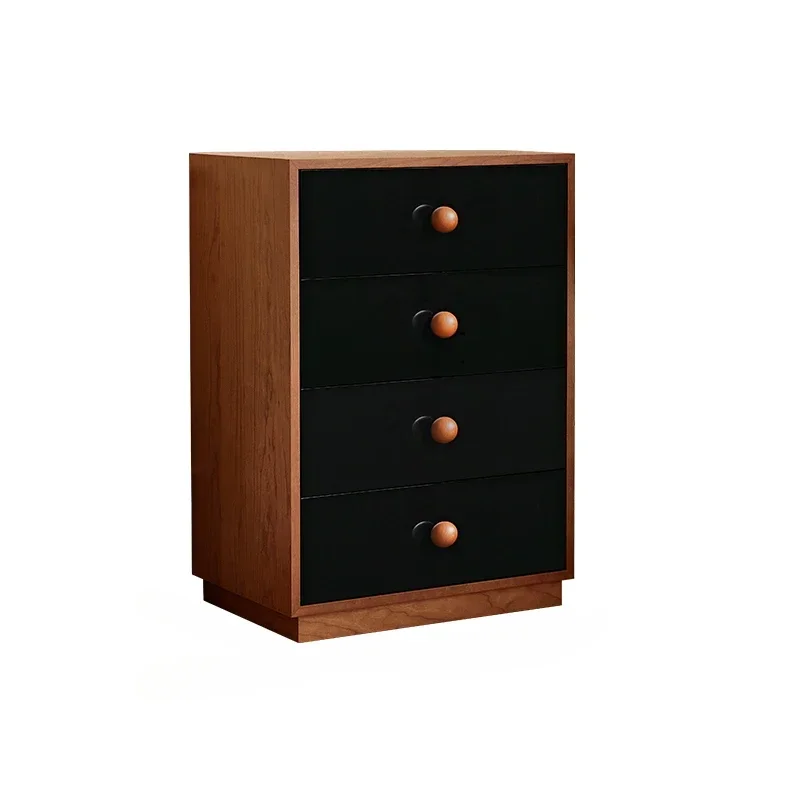 Chest of Drawers Sideboard Cabinet Black Paint Cherrywood Color Retro Storage Organizer Wardrobe furniture  living room