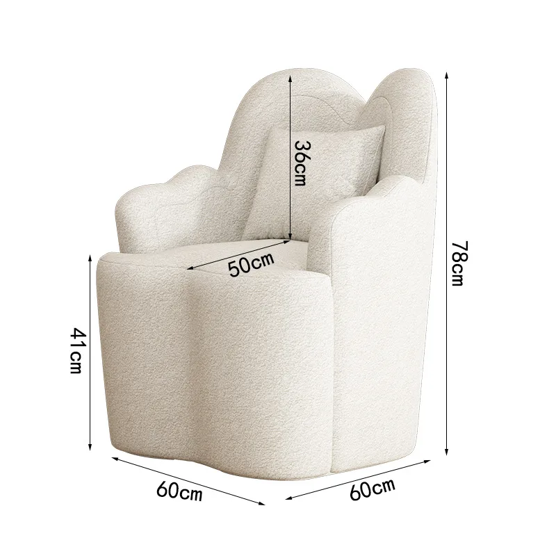 Cream wind princess chair backrest girls bedroom dresser stool rotatable fashion creative light luxury manicure stool