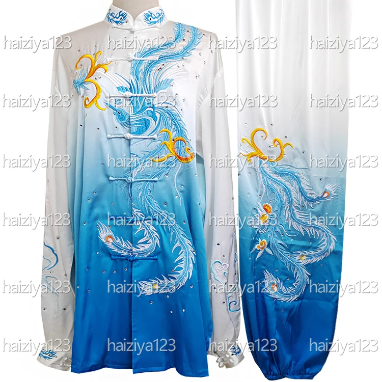 

Embroidered phoenix Tai chi uniform Kungfu clothes Wushu suit Taiji garment costume for adults kids boy girl male female Unisex