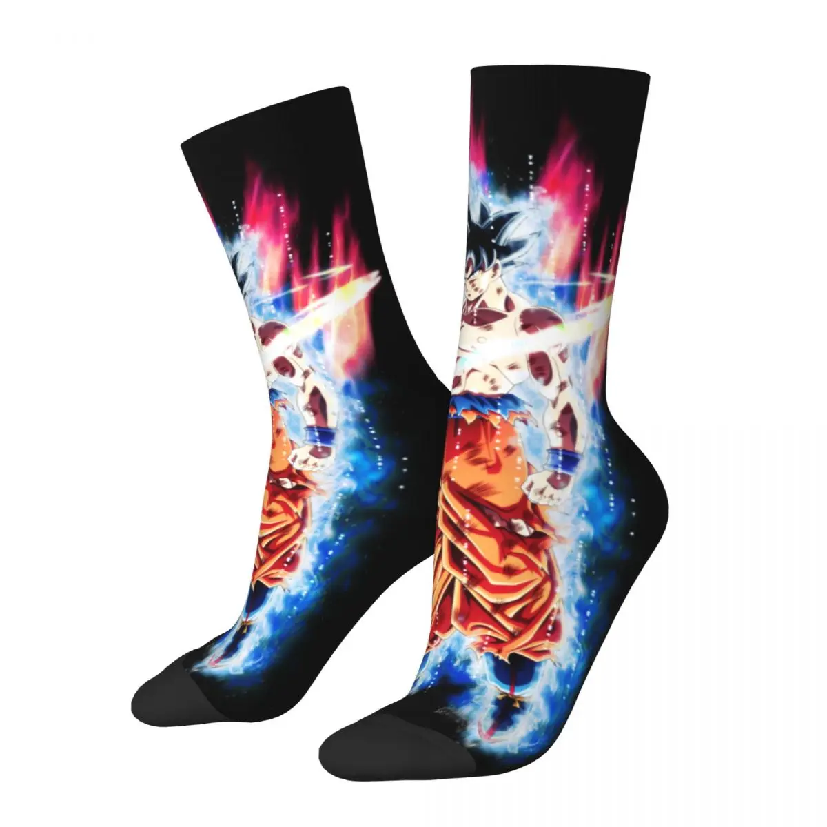 Colorful Anime Basketball Socks Gokus Vegetas Polyester Crew Masters Roshis Socks for Women Men