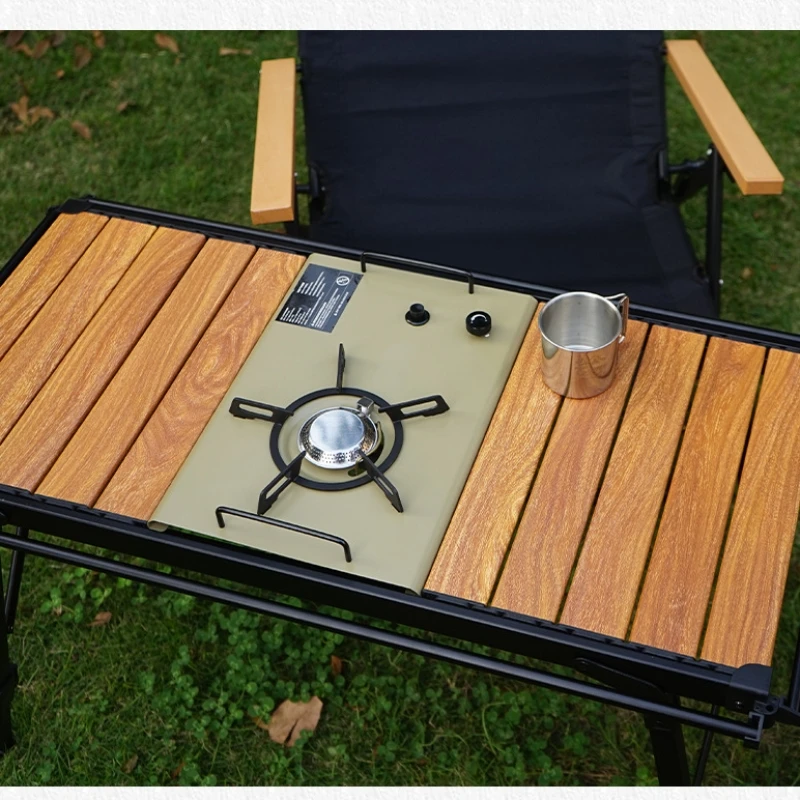 Imagem -06 - Igt-outdoor Aluminum Plate Mesa Rolos de Frango Camping Folding Portátil Levantamento Piquenique Churrasco Cozinha Novo