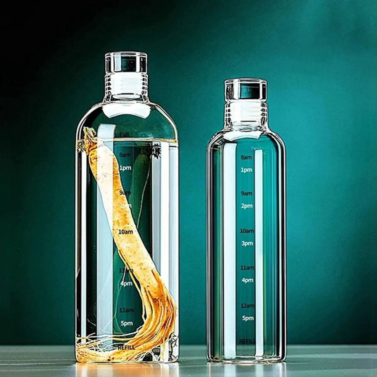 Okay 1000ml Glass Sport Water Bottle with Time Scale Portable Water Container Sealed Brewing Wine Bottle Water Bottle - view 3