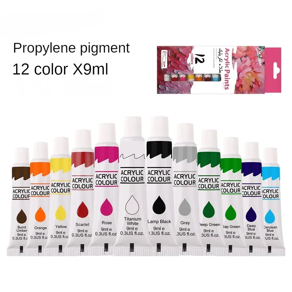 9mL, Acrylic Pigment for Student Art, Graffiti Painting, DIY Pigment, Hand Painted Walls, 12 Colors, Wholesale