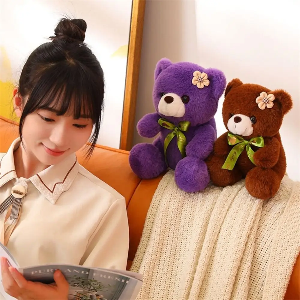 

Мягкая игрушка-медведь, плюшевая кукла-медведь для спальни и дивана, милый сидячий медведь, 20 см, декоративная подушка-медведь для дома