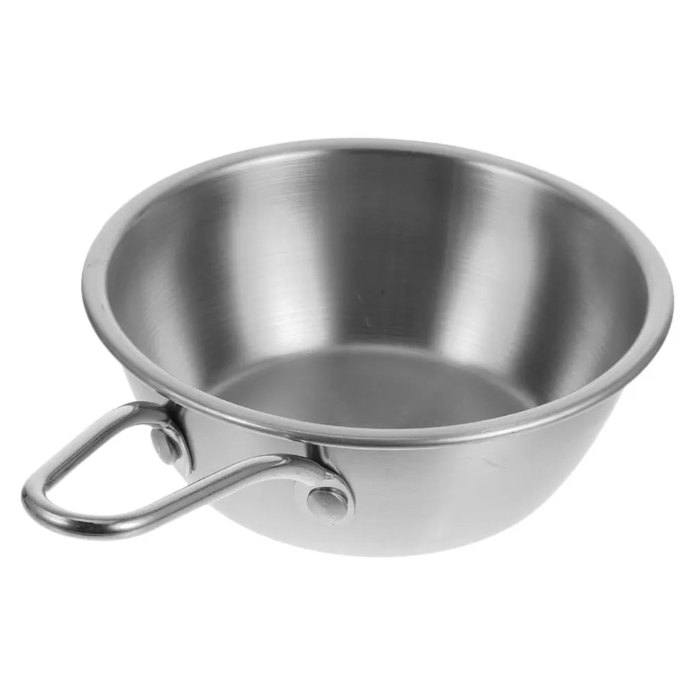 

Korean Traditional Sauce Bowl with Handle Stainless Steel Dipping Container for Kimchi Soy Sauce Seasoning Small Rice Bowl