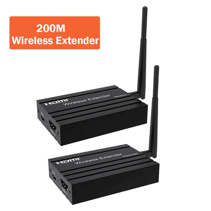 

Беспроводной удлинитель HDMI 200 м, 1080P при 60 ГГц, 5 ГГц, беспроводной передатчик и приемник видеодисплея, комплект для камеры, ноутбука, ПК, ТВ-монитора