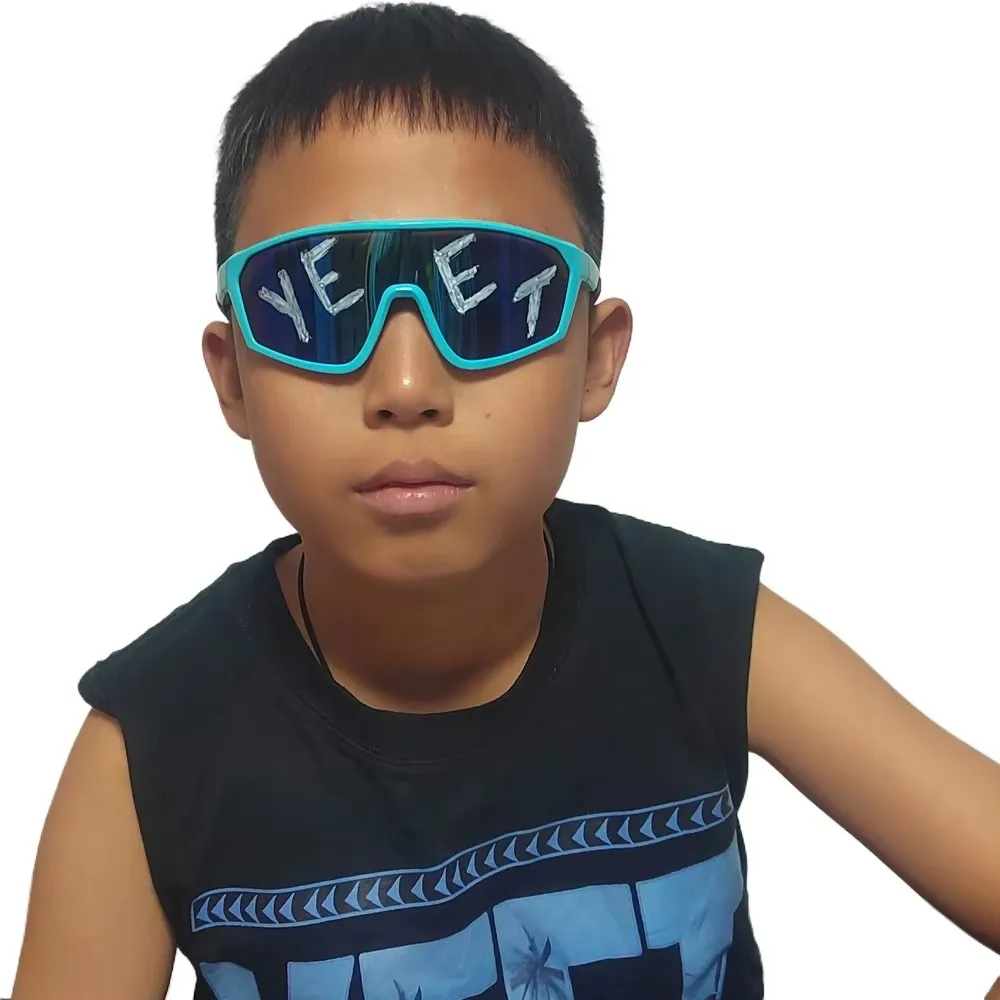 Blue 2 YEET Sunglasses Sports Shades for Main Event Jey Uso Costume children