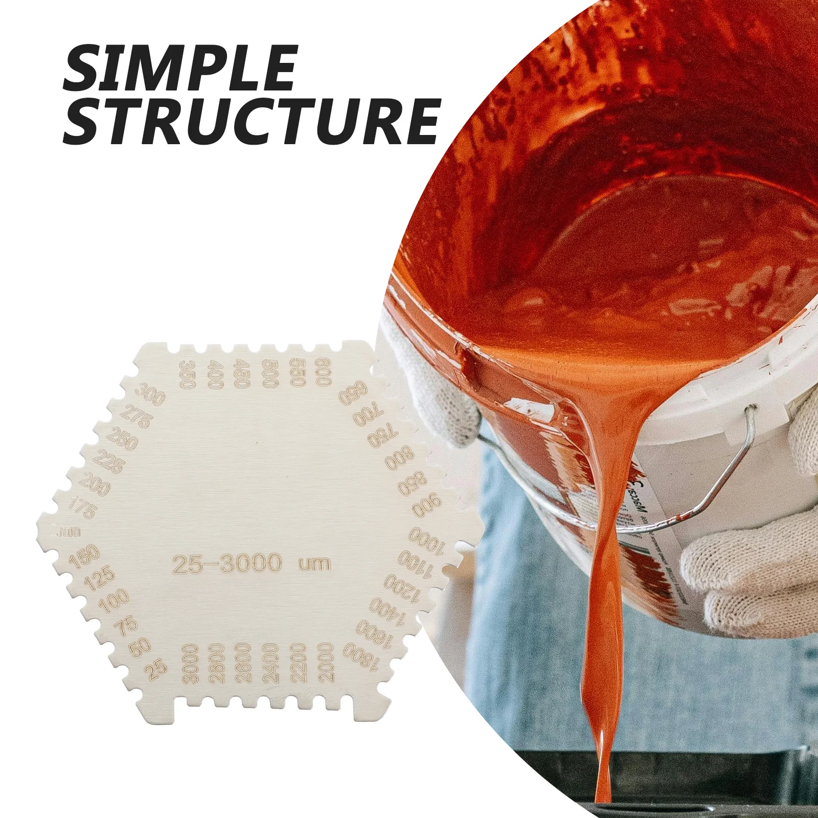 المهنية الفولاذ المقاوم للصدأ قياس سمك الفيلم الرطب أداة قياس عالية الدقة لتطبيقات الطلاء الصناعي الصلب