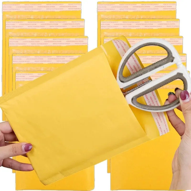 Kraft Bubble Mailer Multifunctional Self-Seal Business Mailing Package Anti Drop for Packing Shipping Gift Mailing Bag Protector