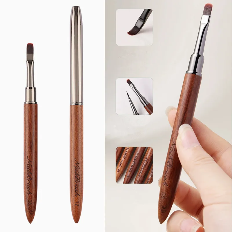 Nail Art Brushes Set 12pcs Nail Liner Brush Nail Painting Pen Acrylic UV Gel Brushes Crystal Ombre Manicure Tool Nail Brush