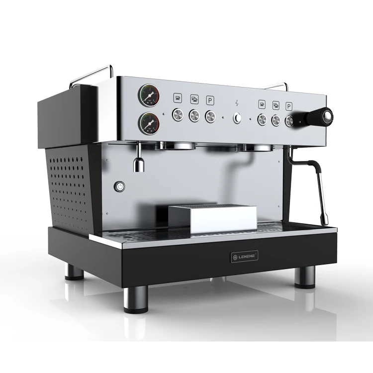 Commercial Espresso Expresso E2 Coffee Machine Semi-Automatic Programmable Hot Water System For Hotels Outdoor Household Use