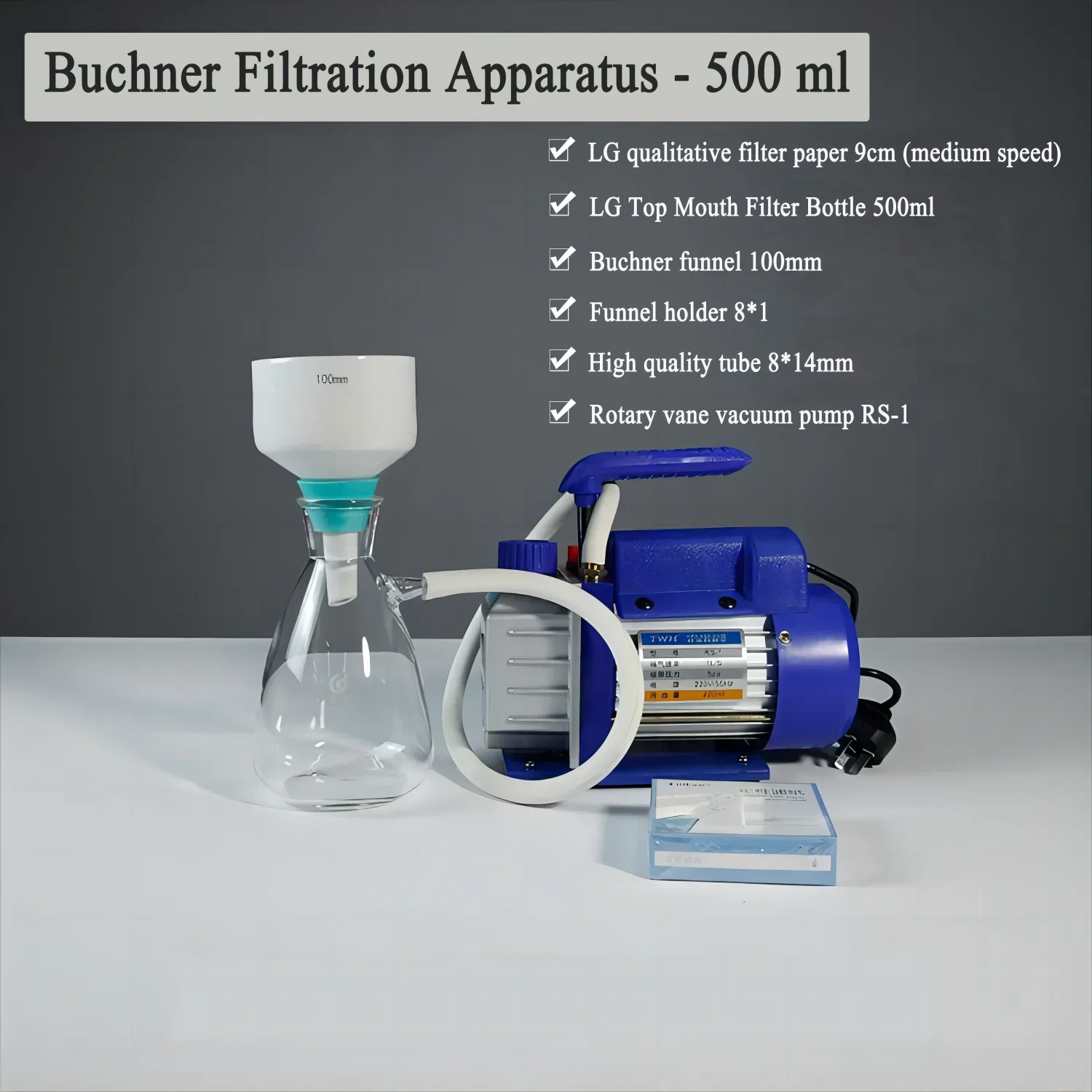 Lab Small Filtration Device Stainless Steel Filter Triple Filtration Equipment Funnel Filterring Flask 500ml 1000ml 2500ml