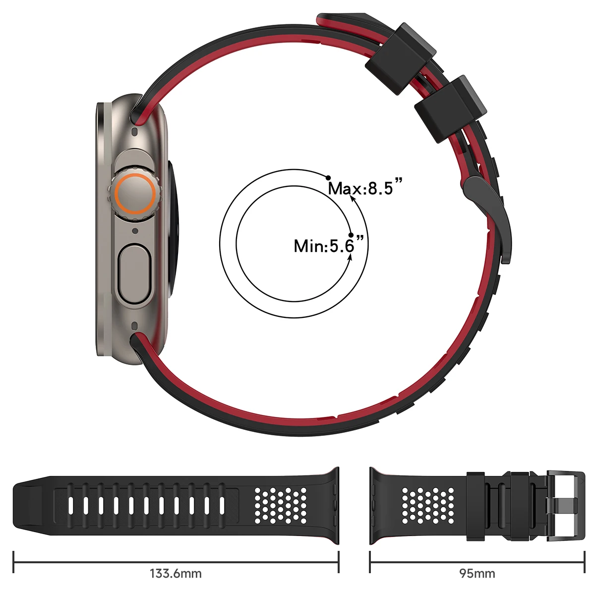 Silicone Sport Band For Apple Watch ultra 3 49MM Band 40mm 41 42mm 46mm Rubber correa Strap iwatch series 11 10 9 8 7 SE 5 6 4