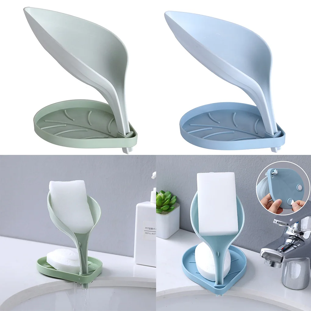 Leaf Shape Soap Drain Rack Home Hotel Restaurant Bathroom Toilet Hand Cleaning Soap Holder Tray