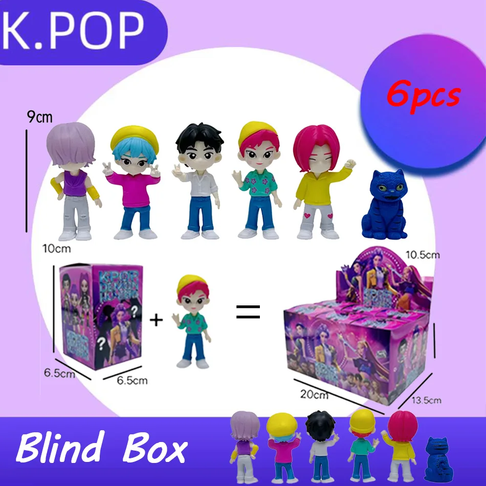 

Южная Корея аниме Kpop охотники на демонов Mystery Box разборка забавная фигурка Коллекционная модель куклы украшение стола подарок на день рождения
