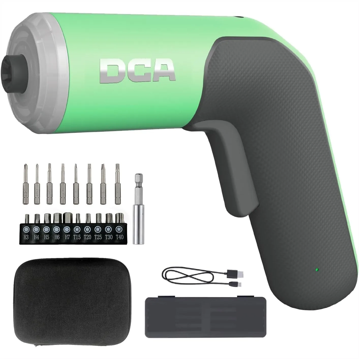 

Electric Screwdriver Set, 4V Cordless with 2000mAh Battery, 3-Torque Settings & LED Light for Furniture Assembly and DIY