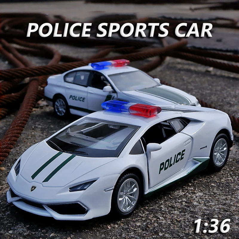 1:36 Scale Dubai Police Alloy Car Model Diecast Car Toys for Boys Birthday Gift Toys Car Collection