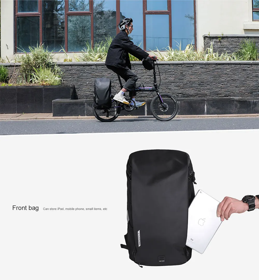 Rhinowalk 22L Wasserdichte Fahrrad Pannier Tasche Tragbare Radfahren Rucksack Fahrrad Hinten Rack MTB Stamm Tasche Pack Gepäck Tragen – Detail 8