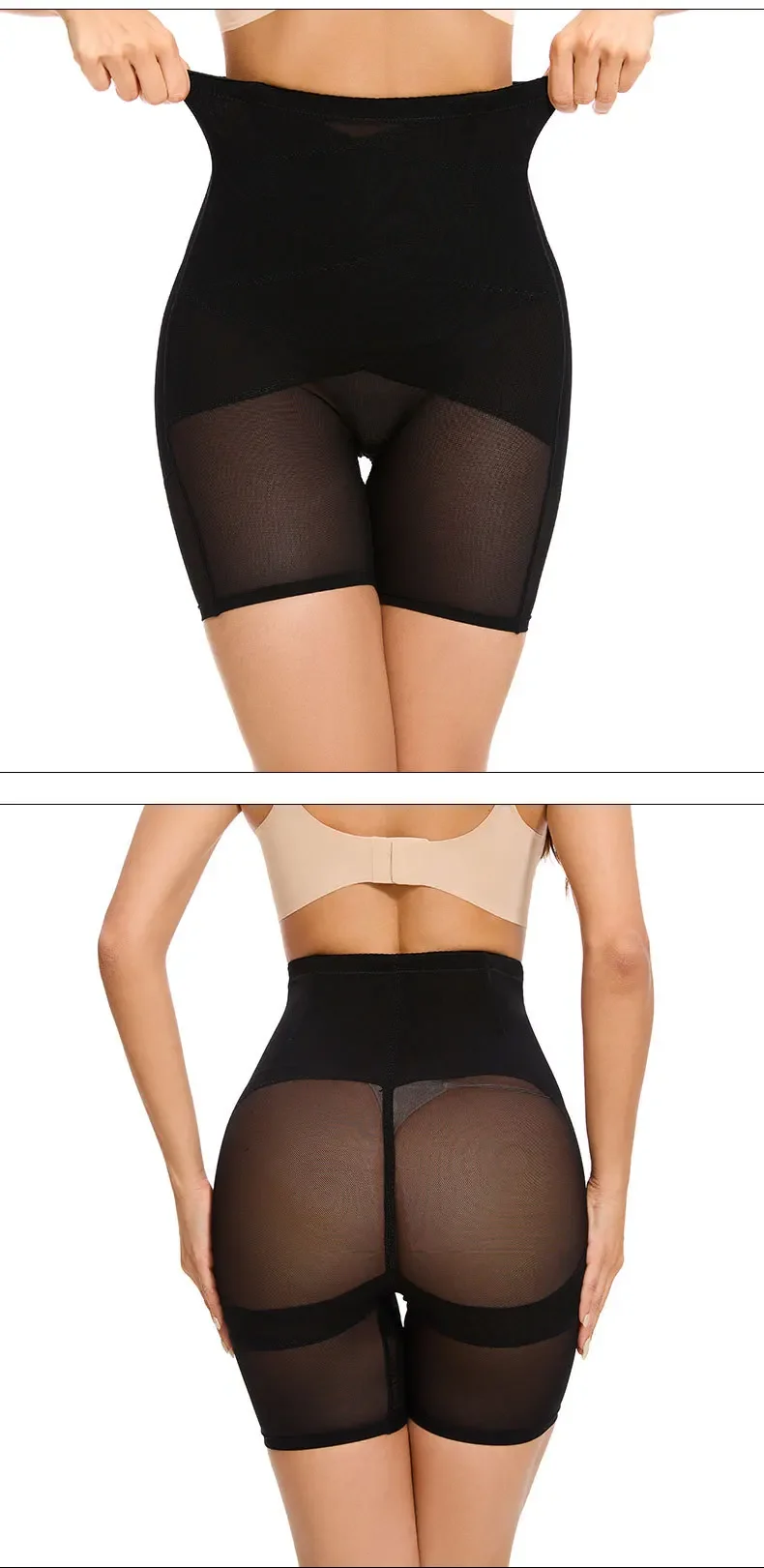 Women High Waisted Tummy Control Boyshorts Butt Lifting Shapewear Anti-Exposure Soft Breathable Flattering Daily Comfy New