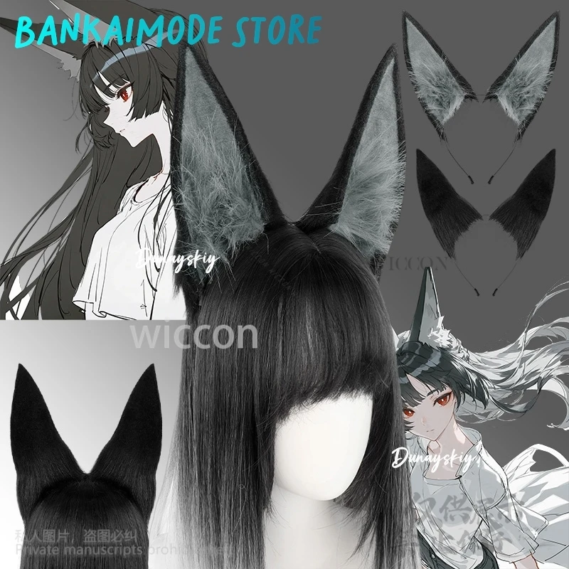 Hoshimi Miyabi تأثيري لعبة Zenless منطقة صفر أنيمي فروي القط الذئب الثعلب الأذن غطاء الرأس آذان أفخم عقال لوليتا إكسسوارات الشعر