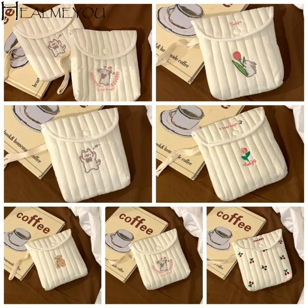 

Повседневная мини-косметичка большой емкости с медведем-тюльпаном, сумка для хранения гигиенических салфеток, косметичка в корейском стиле, кошелек для монет с кроликом, уличный