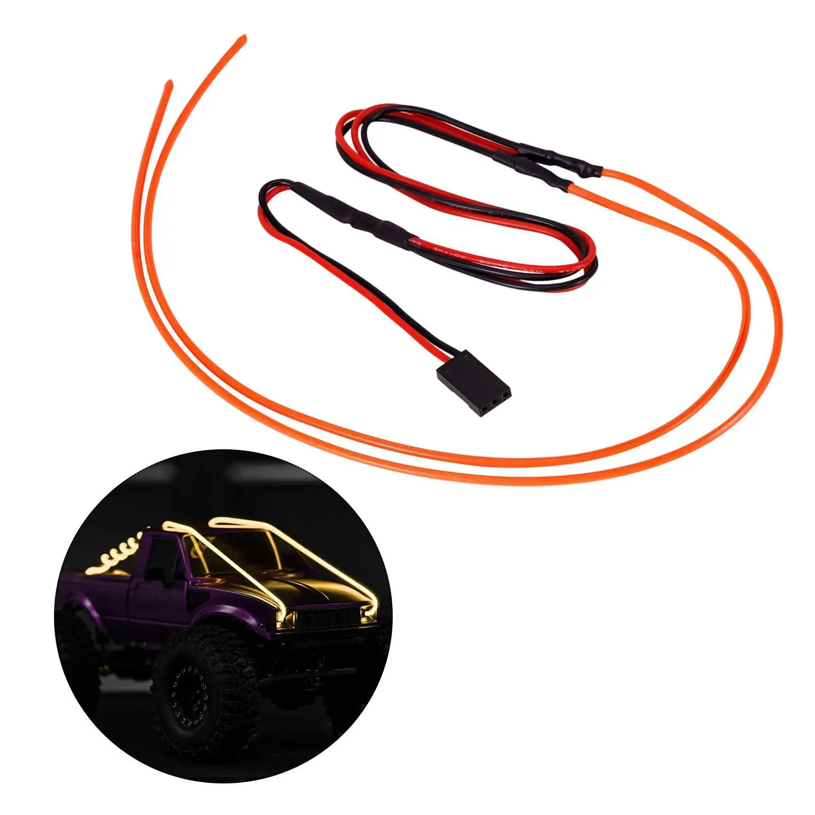 RC Car Line Light Rechargeable Blue Bright Light Strip for 1:24 RC Cars