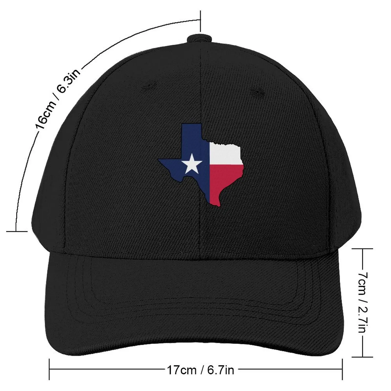 Texas State Outline with Flag Baseball Cap Golf Cap Snap Back Hat Sports Cap For Women 2025 Men's