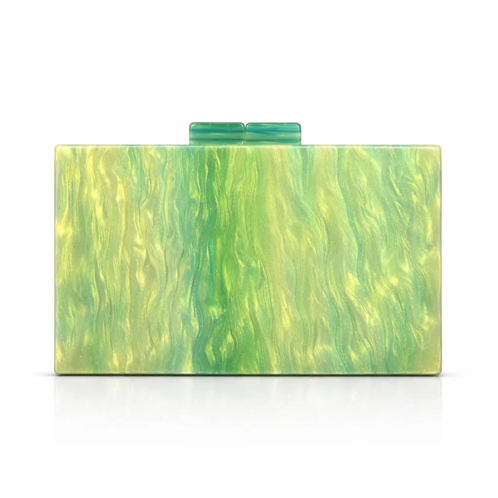 Acrylic Marble Pattern Women's Handbag Casual Square Box Bag Girl Purse Clutch Fashionable Design Geometric Clutch Bag - view 4
