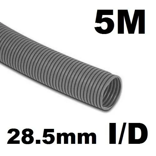 5m Waste Water Pipe 28.5mm ID Convoluted Grey Hose 5 Metre For Caravan Motorhome RV Parts & Accessories