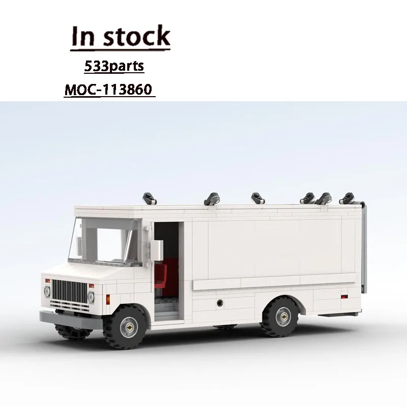 MOC-113860 City, Nuevo Camión de Transporte de Carga con Contenedor, Bloques de Construcción, Modelo de 533 Piezas, Regalo de Cumpleaños para Niños