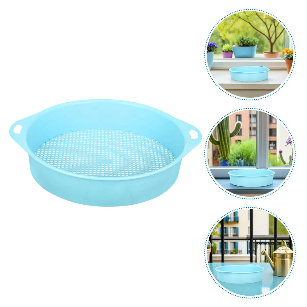 

2Pcs Plastic Garden Sieve Lightweight Soil Sifter for Smooth Compost Sand and Dirt Screening Gardening Use Soil Sifting Screen