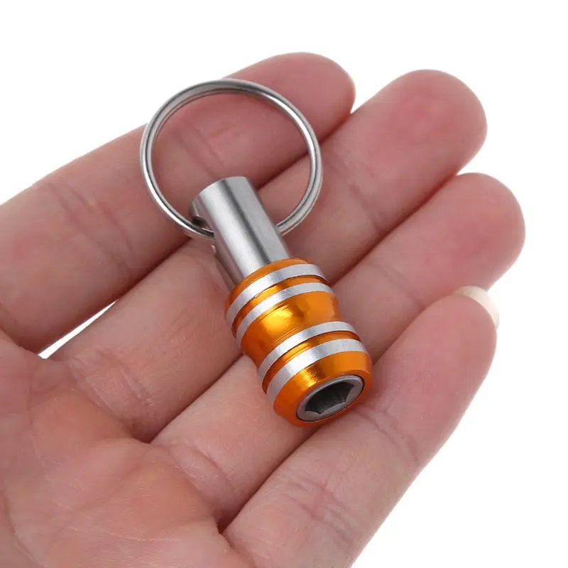 1/4inch Hex Shank Screwdriver Bits Holder Extension Bar Drill Screw Adapter Quick Release Keychain Easy Change Hand-held Drill