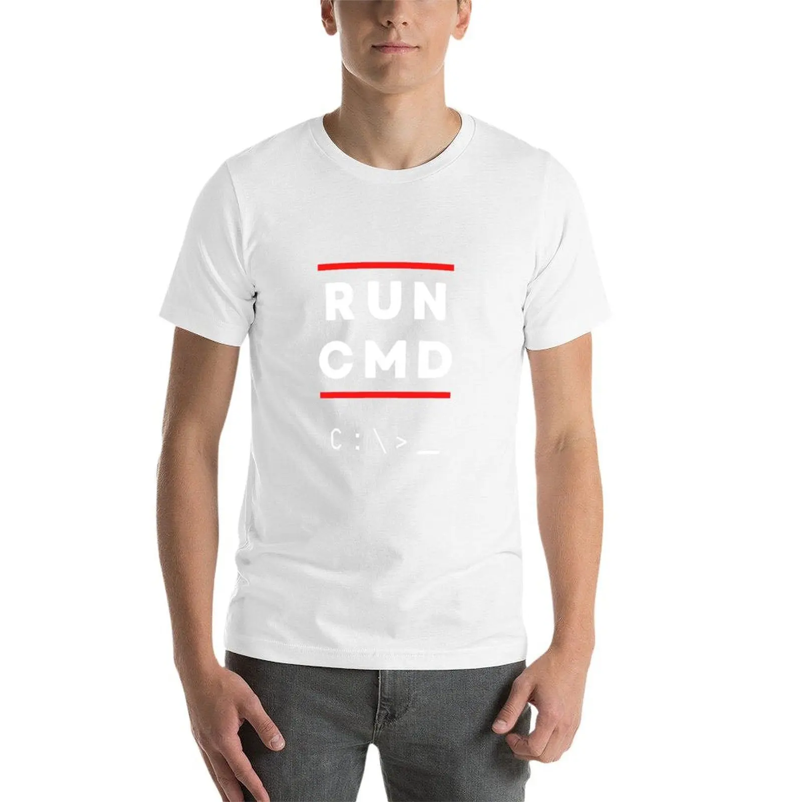 تي شيرت Run CMD تي شيرت مضحك تي شيرت رجالي للرجال تي شيرت جرافيك عتيق