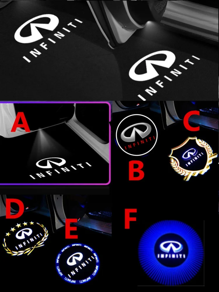 Projecteur LED de logo de porte de voiture, lumière fantôme et d'ombre pour Infiniti FX35 G35 G37 QX56 QX70 JX35 QX30 QX80 QX60 Q50