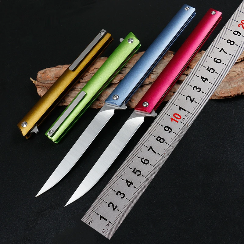 

multifunction Portable EDC Pocket Pen Knife Sharp D2 Blade G10 Handle Ball Bearing Fast Opening Outdoor Camping Fishing