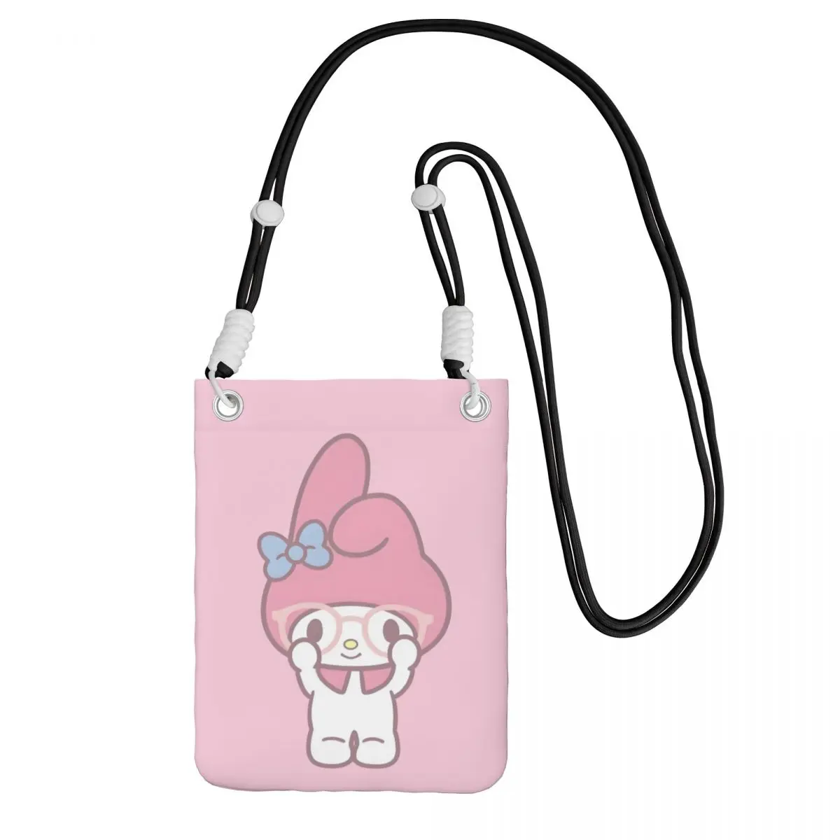 

Custom Cool Melody Mobile Phone Bag for Travel Hiking Men Women Cute Rabbit Small Crossbody Purse Smart Phone Wallet With Strap