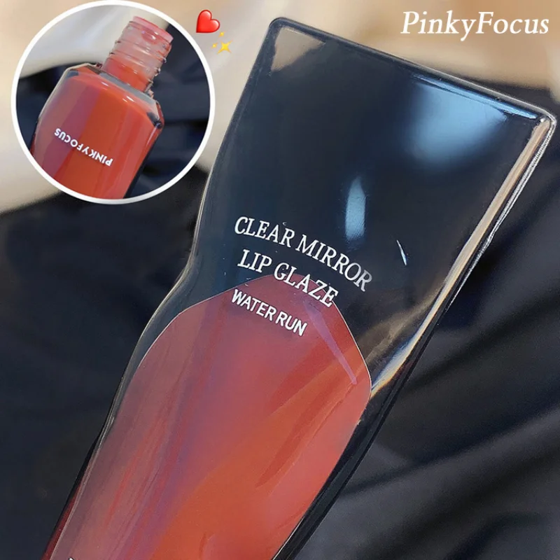 Mirror Water Lip GLOSS Waterproof Moisturizing Long Lasting Non-Stick CUP Liquid ลิปสติกเซ็กซี่สีแดง Lip Glaze Tint แต่งหน้า 1PC