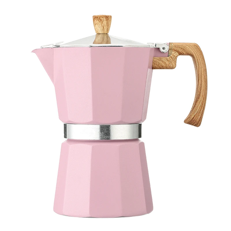 

2024 new Italian aluminum stovetop moka pot steel stainless aluminum moka pot espresso color customized